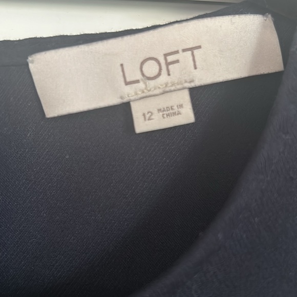 Loft Women’s Flounce Sleeveless Dress in Navy - Picture 6 of 8